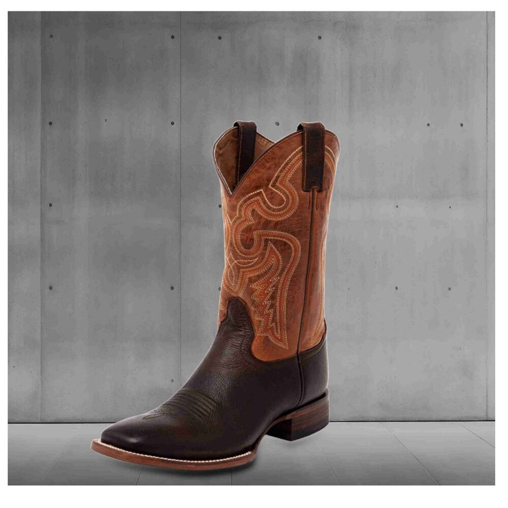 Cody James Mens Brown Broad Square Toe Western Boots